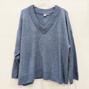 Gap ForeverCozy Oversized Sweater V-Neck Fall ‘25 Daisy Duke Blue XXL